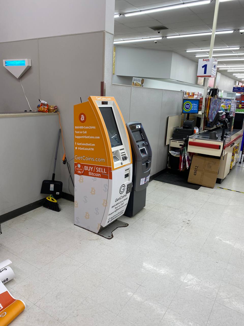 Getcoins - Bitcoin ATM - Inside of Save A Lot in Baltimore, Maryland