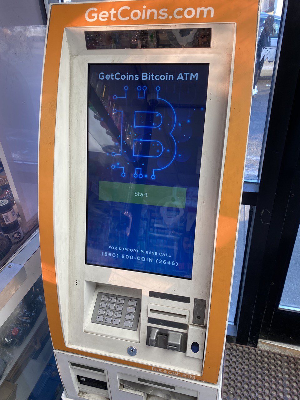 Getcoins - Bitcoin ATM - Inside of Lukoil in Philadelphia, Pennsylvania