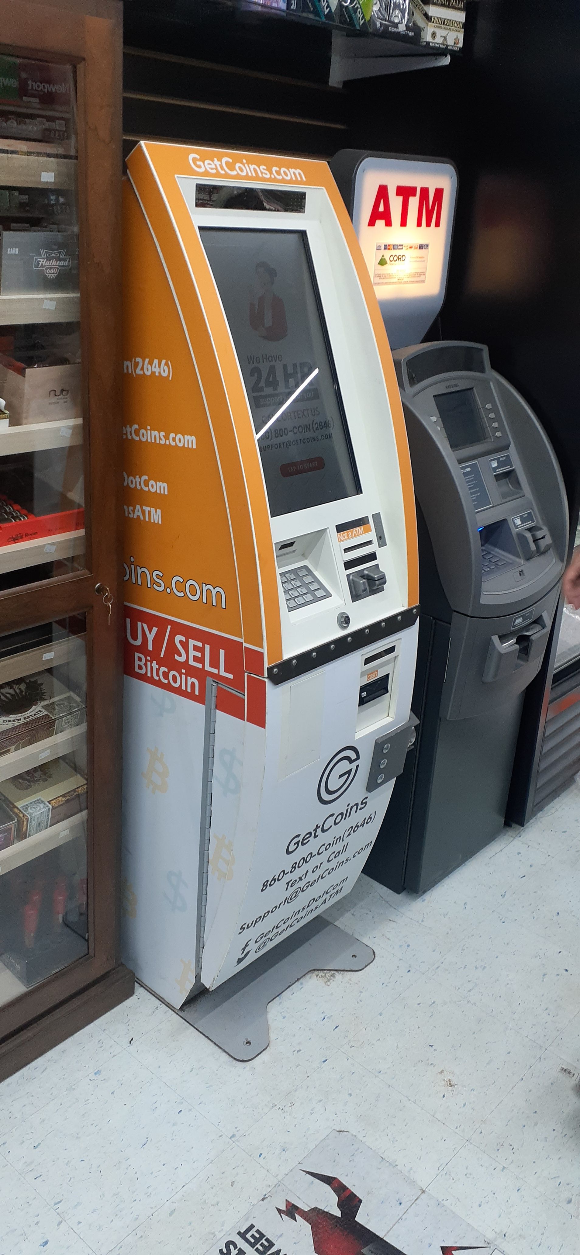 Getcoins - Bitcoin ATM - Inside of Smart Choice Smoke Shop & More in Temple, Texas