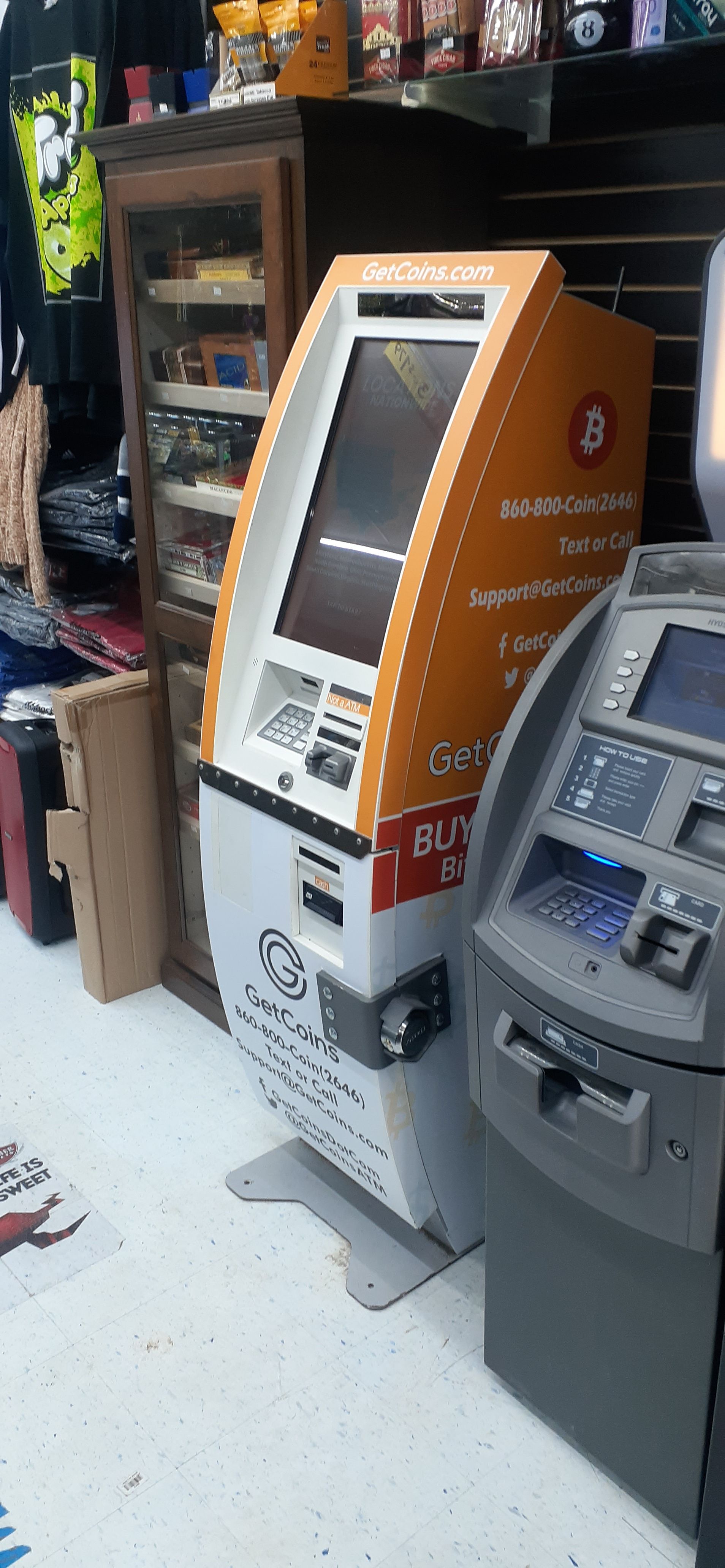 Getcoins - Bitcoin ATM - Inside of Smart Choice Smoke Shop & More in Temple, Texas