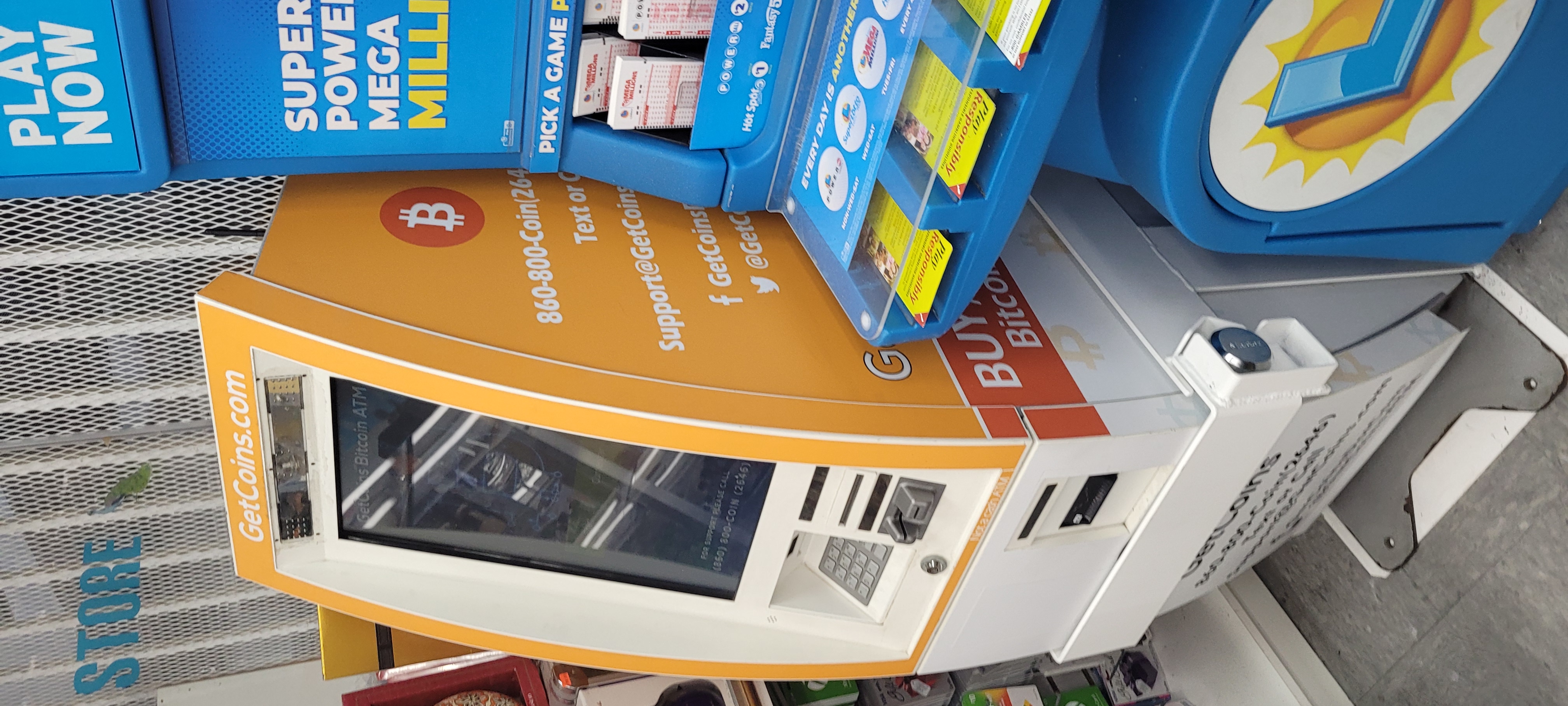 Getcoins - Bitcoin ATM - Inside of Peacock Liquor in Arcadia, California