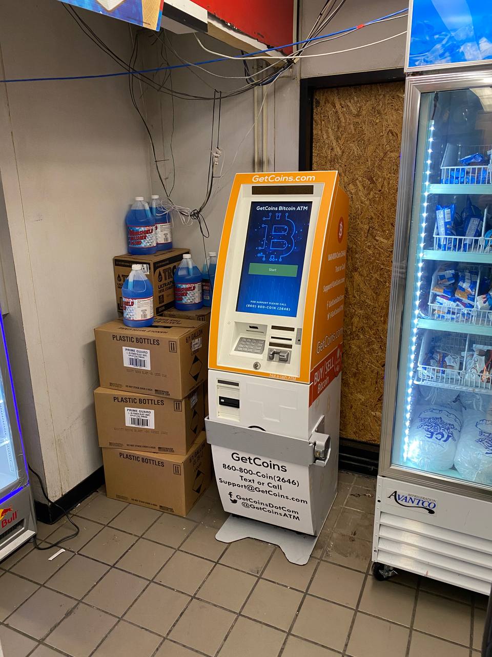 Getcoins - Bitcoin ATM - Inside of Exxon in Rosedale, Maryland
