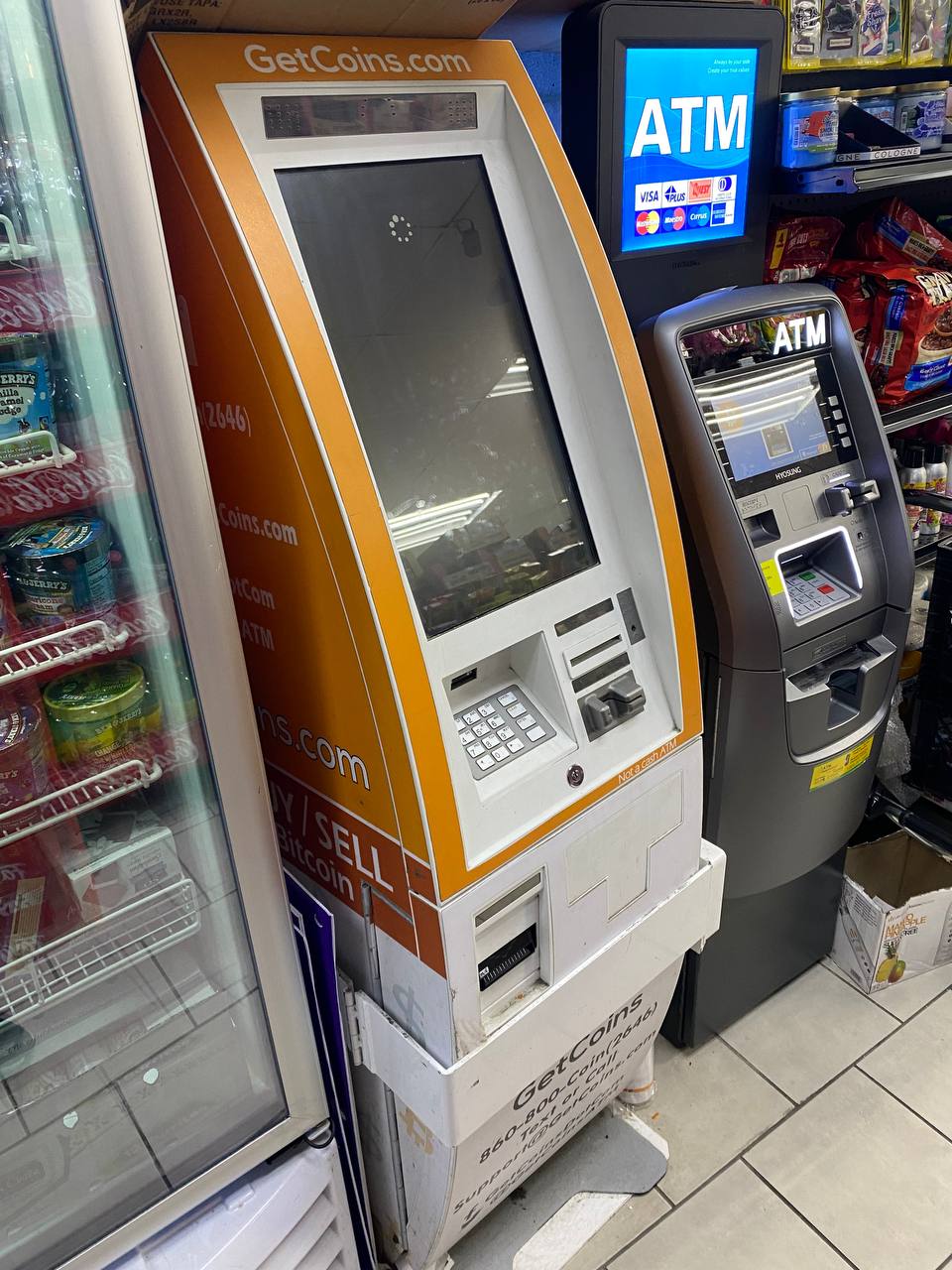 Getcoins - Bitcoin ATM - Inside of Sunoco in Lincoln Park, Michigan