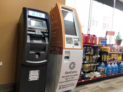 Getcoins - Bitcoin ATM - Inside of Shell in Naperville, Illinois