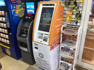 Getcoins - Bitcoin ATM - Inside of Shell in Homewood, Illinois