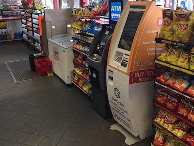 Getcoins - Bitcoin ATM - Inside of Mobil in Detroit, Michigan