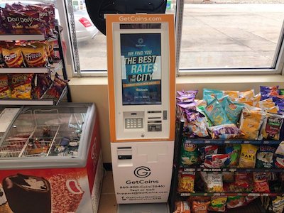Getcoins - Bitcoin ATM - Inside of BP in Lansing, Illinois