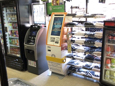 Getcoins - Bitcoin ATM - Inside of Sunoco in Hampton, Virginia