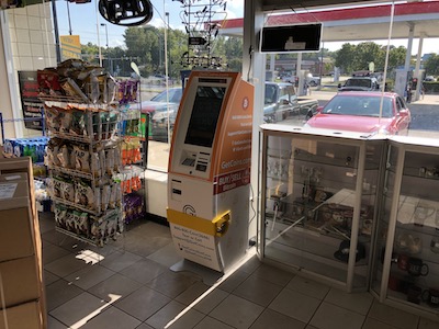 Getcoins - Bitcoin ATM - Inside of Exxon in Portsmouth, Virginia