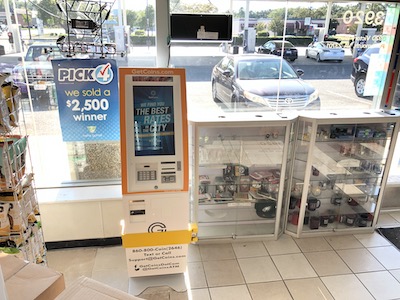 Getcoins - Bitcoin ATM - Inside of Exxon in Portsmouth, Virginia