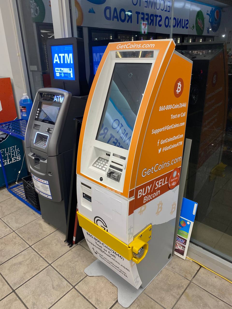 Getcoins - Bitcoin ATM - Inside of Sunoco in Feasterville-Trevose, Pennsylvania