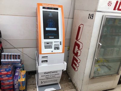 Getcoins - Bitcoin ATM - Inside of College Mart in Greensboro, North Carolina