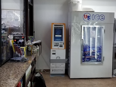 Getcoins - Bitcoin ATM - Inside of Valero in Canton, Michigan