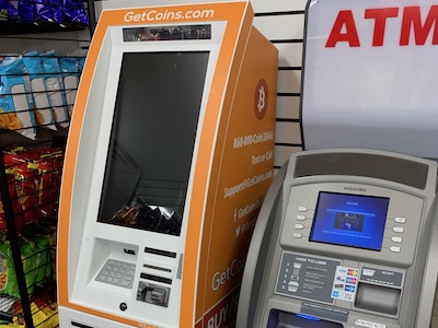 Getcoins - Bitcoin ATM - Inside of Exxon in Gaithersburg, Maryland