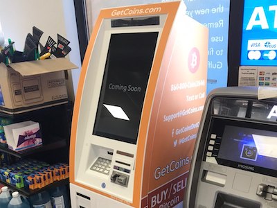 Getcoins - Bitcoin ATM - Inside of Gulf Fuel in Burbank, Illinois