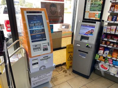 Getcoins - Bitcoin ATM - Inside of 7 Eleven in La Mirada, California