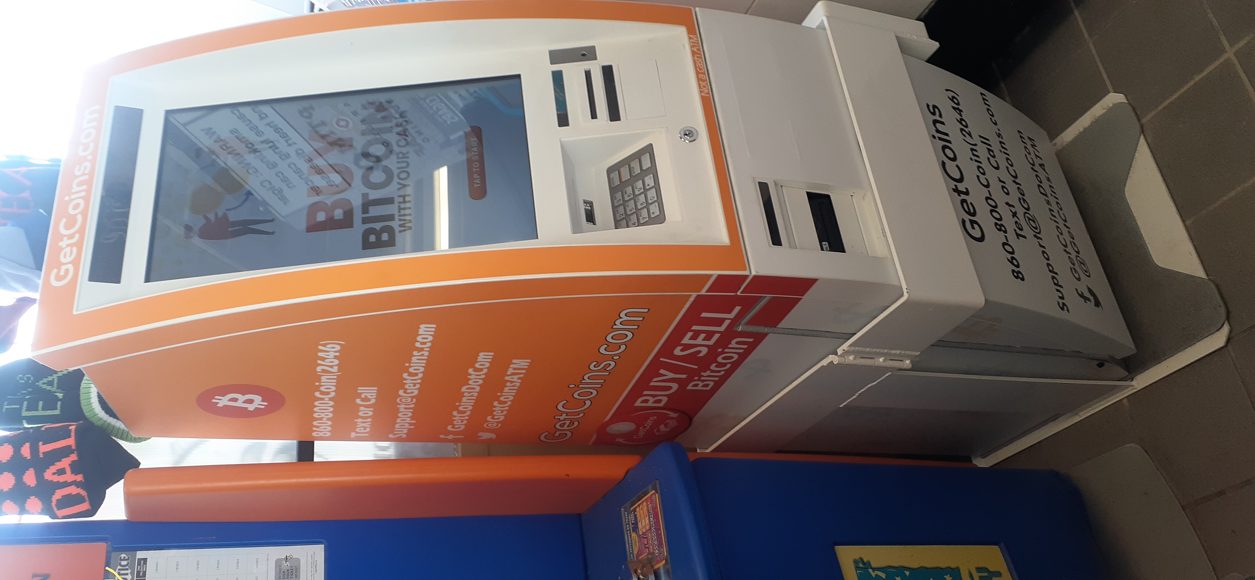 Getcoins - Bitcoin ATM - Inside of Shell in Lake Worth, Texas