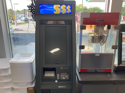Getcoins - Bitcoin ATM - Inside of BP in Waukegan, Illinois