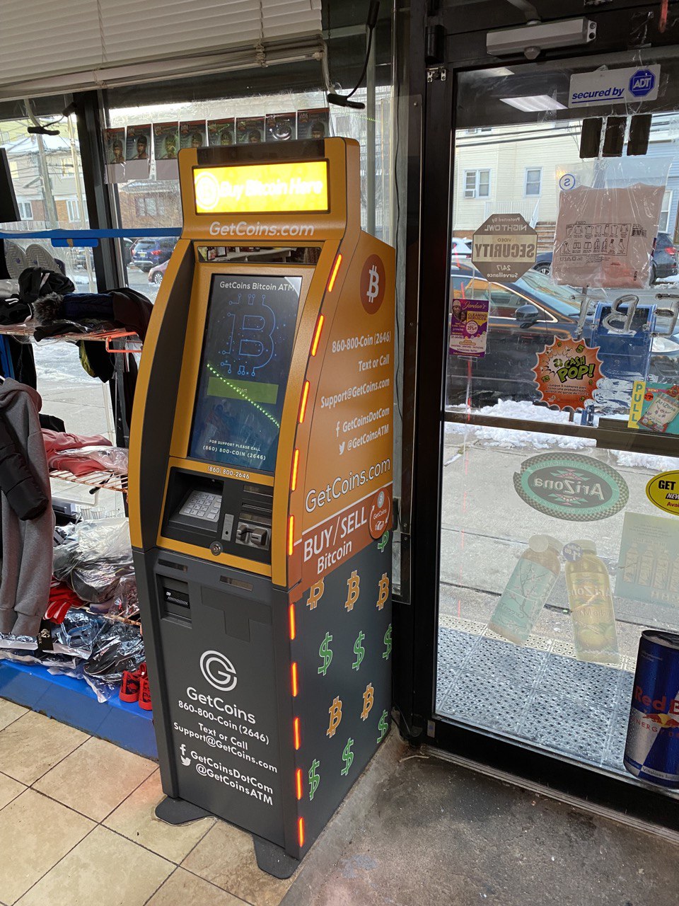 Getcoins - Bitcoin ATM - Inside of Edward Inc. Deli in Bayonne, New Jersey