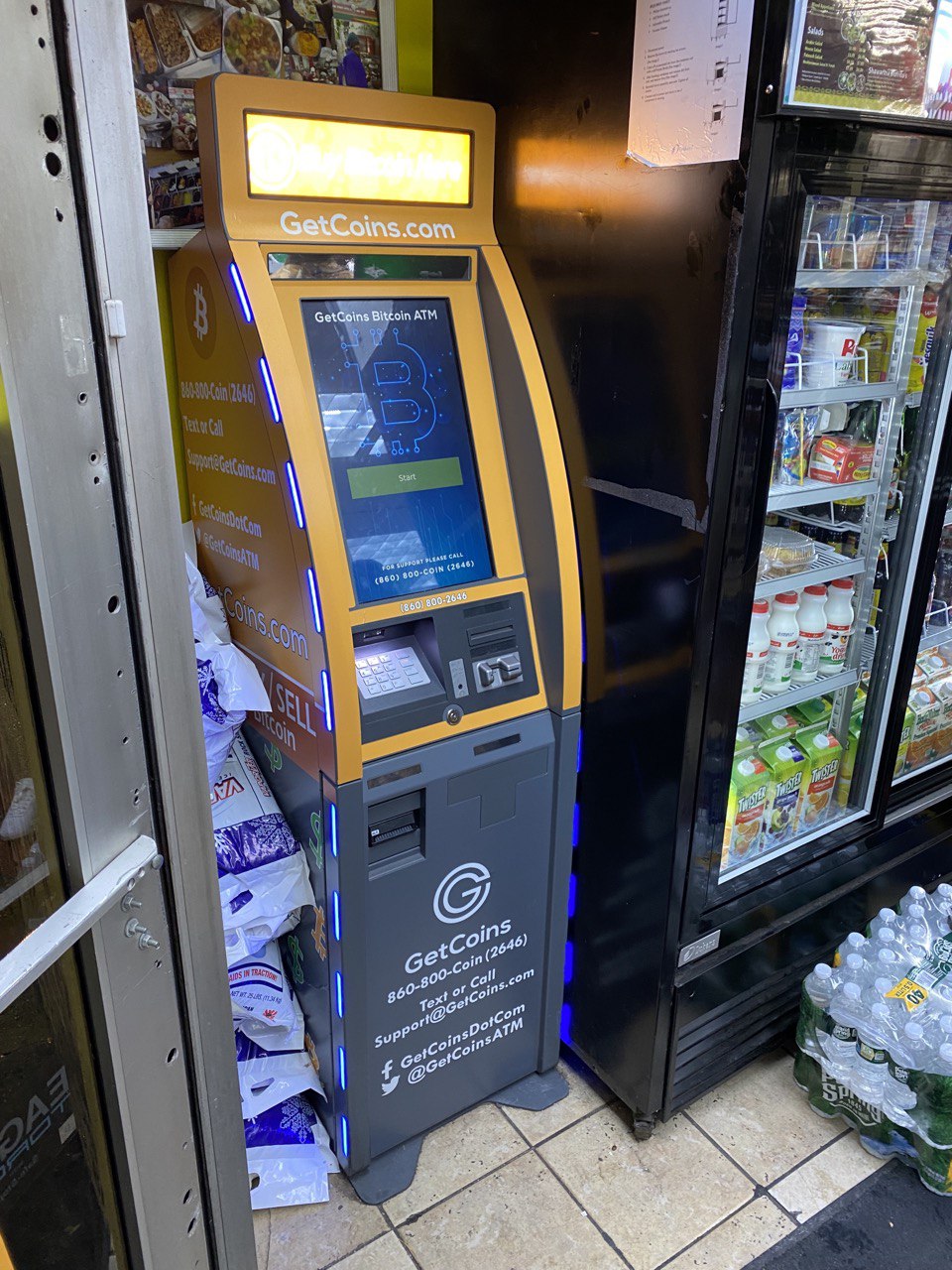 Getcoins - Bitcoin ATM - Inside of Exxon in East Orange, New Jersey