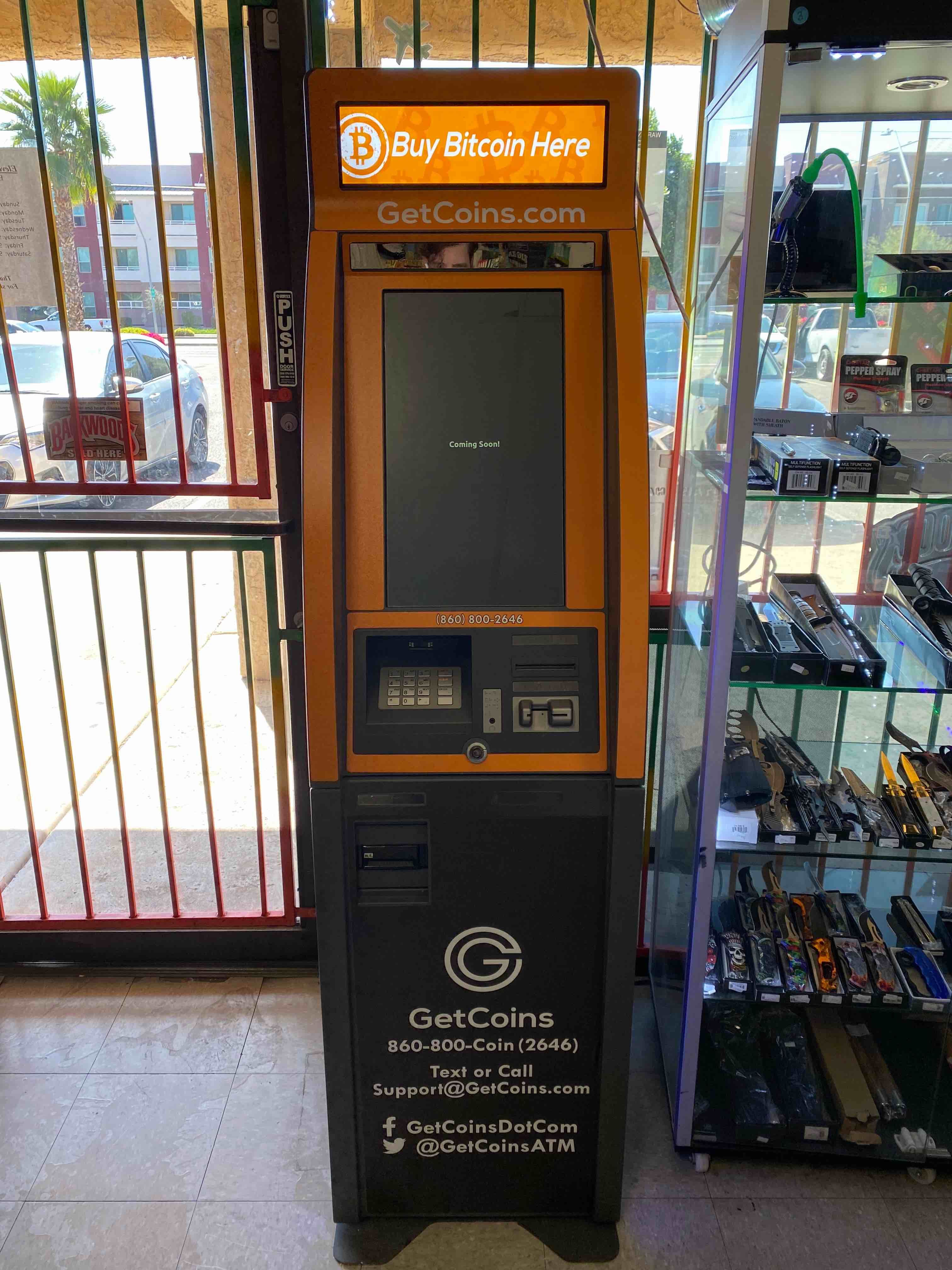 Getcoins - Bitcoin ATM - Inside of Elevated Smoke Shop in Mesa, Arizona