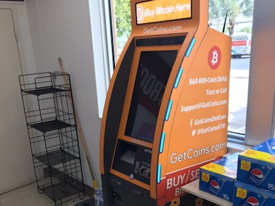 Getcoins - Bitcoin ATM - Inside of Shell in Miramar, Florida