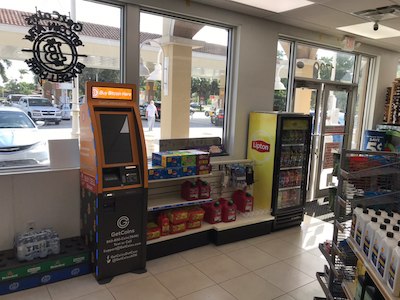 Getcoins - Bitcoin ATM - Inside of Shell in Miramar, Florida