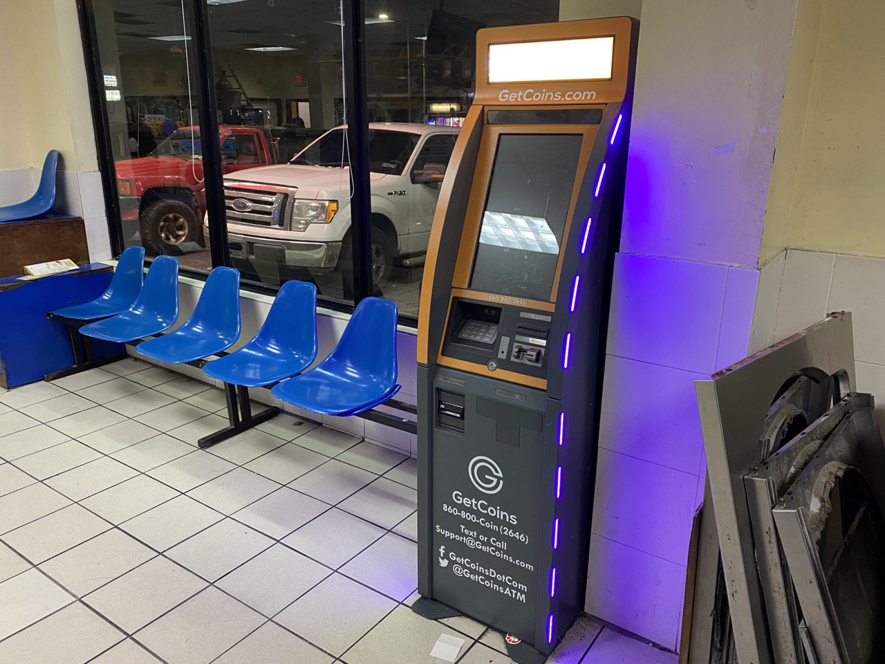 Getcoins - Bitcoin ATM - Inside of King Laundromat  in Philadelphia, Pennsylvania