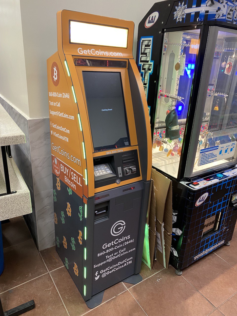 Getcoins - Bitcoin ATM - Inside of M Laundry in Philadelphia, Pennsylvania