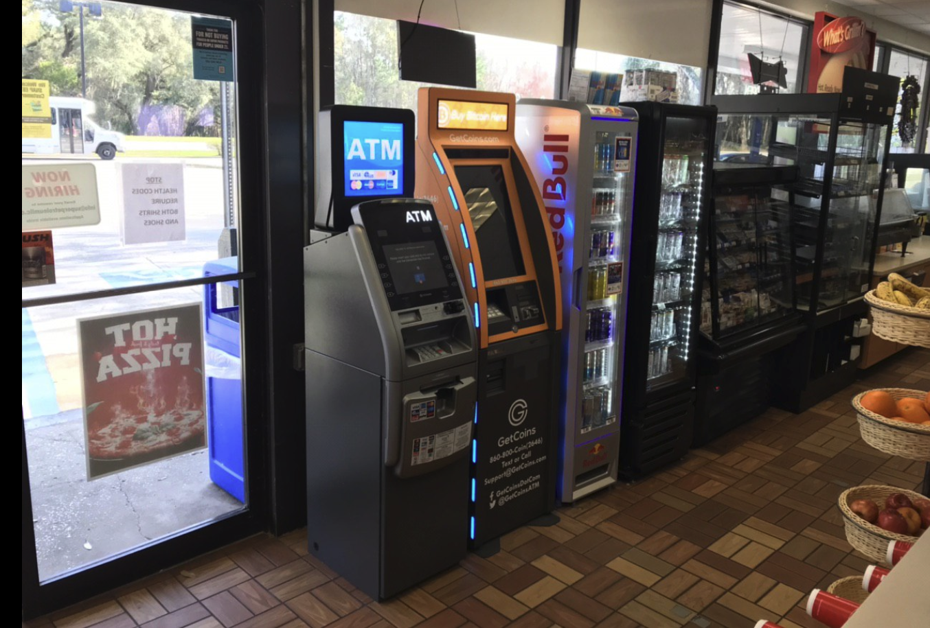 Getcoins - Bitcoin ATM - Inside of Marathon in Brooksville, Florida