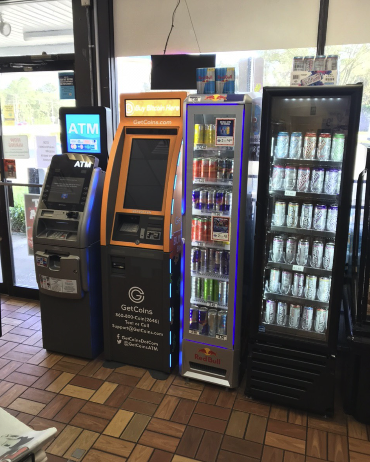 Getcoins - Bitcoin ATM - Inside of Marathon in Brooksville, Florida