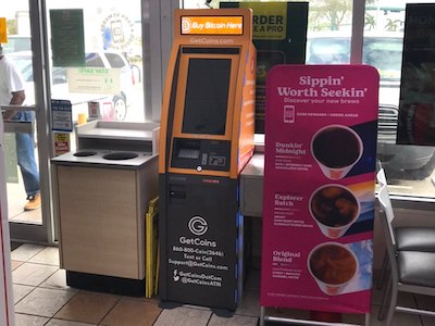 Getcoins - Bitcoin ATM - Inside of Marathon in West Palm Beach, Florida