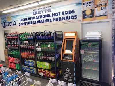 Getcoins - Bitcoin ATM - Inside of Marathon in Spring Hill, Florida