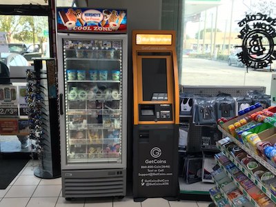 Getcoins - Bitcoin ATM - Inside of BP in West Palm Beach, Florida