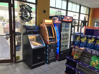 Getcoins - Bitcoin ATM - Inside of BP in Okeechobee, Florida