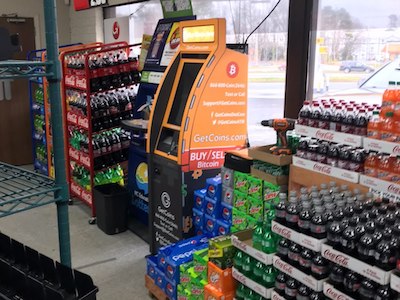 Getcoins - Bitcoin ATM - Inside of Shell in Matthews, North Carolina