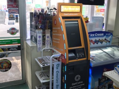 Getcoins - Bitcoin ATM - Inside of Shell in New Albany, Indiana