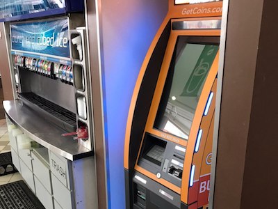 Getcoins - Bitcoin ATM - Inside of BP in Naperville, Illinois