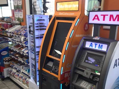 Getcoins - Bitcoin ATM - Inside of Mobil in Bainbridge, Indiana