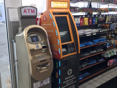 Getcoins - Bitcoin ATM - Inside of Marathon in Indianapolis, Indiana