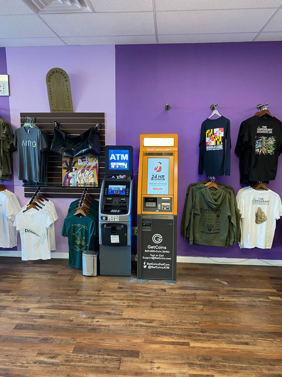 Getcoins - Bitcoin ATM - Inside of The Dispensary in Westminster, Maryland