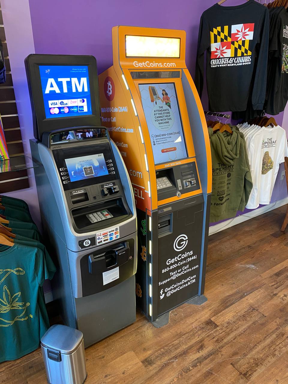 Getcoins - Bitcoin ATM - Inside of The Dispensary in Westminster, Maryland