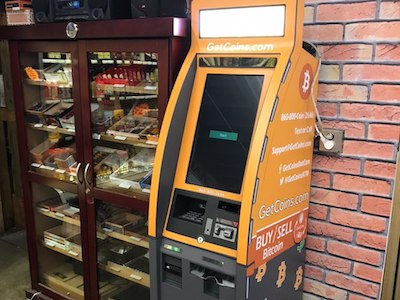 Getcoins - Bitcoin ATM - Inside of Gomers Liquor in Kansas City, Missouri