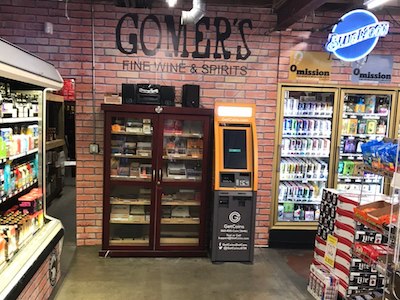Getcoins - Bitcoin ATM - Inside of Gomers Liquor in Kansas City, Missouri