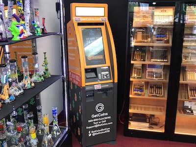 Getcoins - Bitcoin ATM - Inside of King Smoke Palace in Woodbridge, Virginia