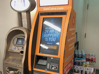 Getcoins - Bitcoin ATM - Inside of 76 Gas in Signal Hill, California