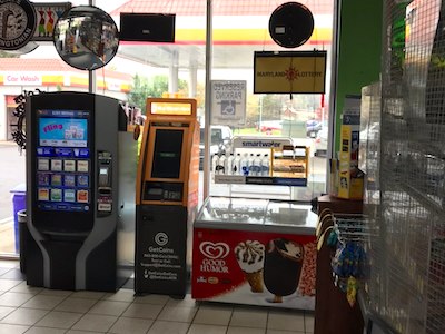 Getcoins - Bitcoin ATM - Inside of Shell in Gaithersburg, Maryland