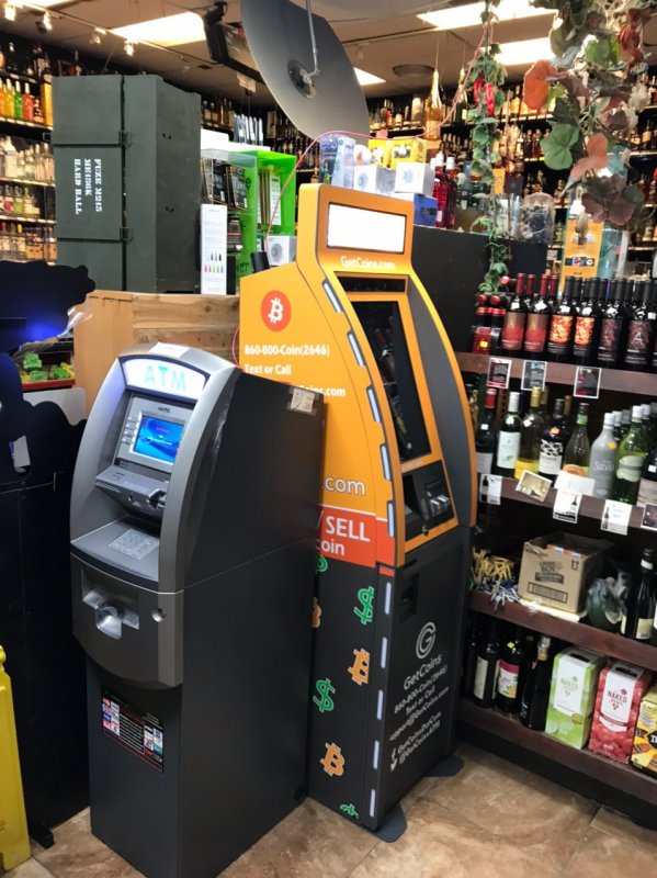 Getcoins - Bitcoin ATM - Inside of Maria's Liquor in Ypsilanti, Michigan