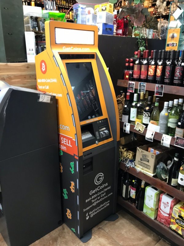 Getcoins - Bitcoin ATM - Inside of Maria's Liquor in Ypsilanti, Michigan
