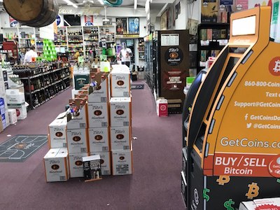 Getcoins - Bitcoin ATM - Inside of ABC Liquors in Chattanooga, Tennessee